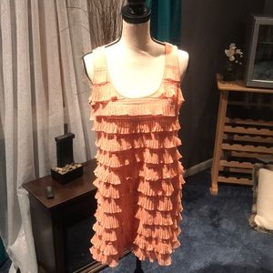 H&M ruffled dress. Peach color